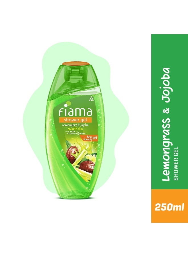 Fiama Body Wash Shower Gel Lemongrass & Jojoba, 250ml, Body Wash for Women and Men with Skin Conditioners for Smooth Skin & Gentle Exfoliation, Suitable for All Skin Types - Image 3